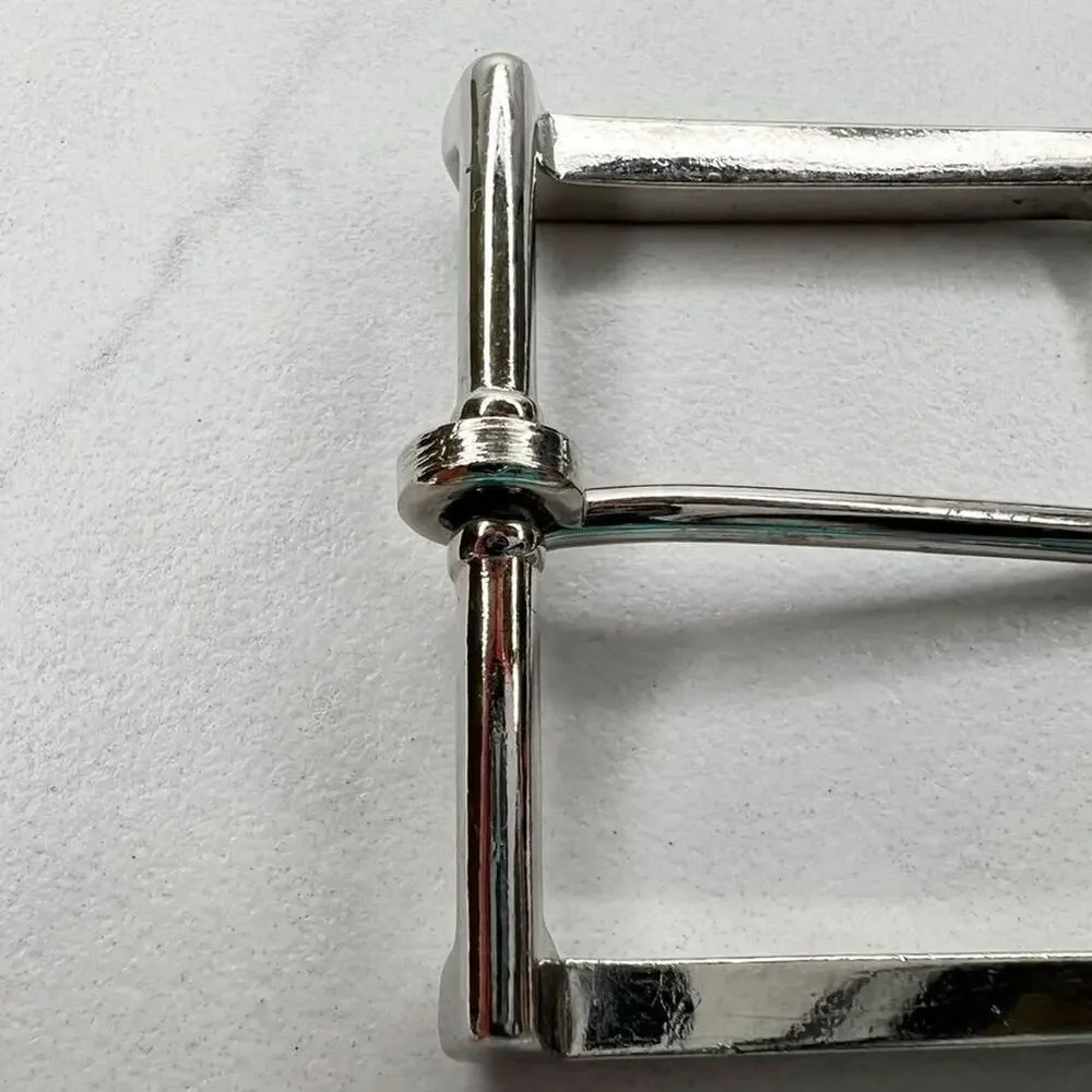 Silver Tone Simple Basic Belt Buckle
